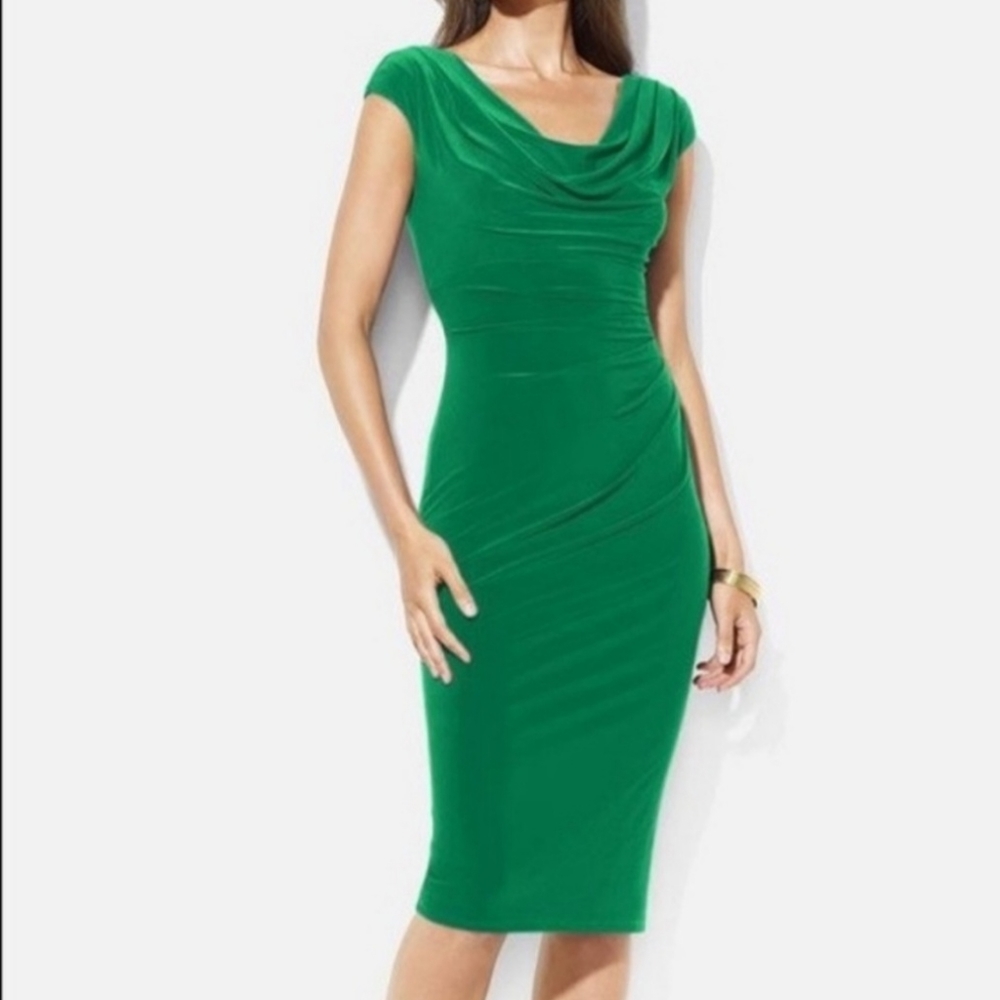 NWT Ralph Lauren cowl neck sheath dress